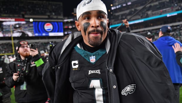 Jalen Hurts after the Eagles beat the New York Giants in Week 16